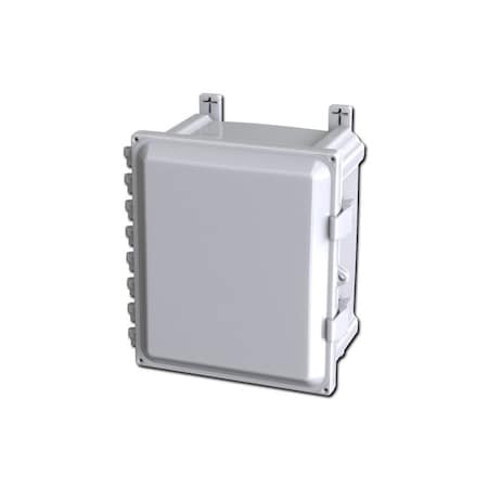 Saginaw Control & Engineering Quick Release Padlock Hasp Electrical Enclosures, 13.40 in H, 7.86 in D, 12.68 in W, Polycarbonate SCE-1210PC
